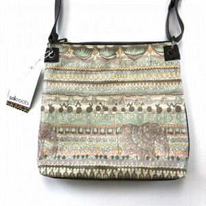Sakroots NEW coated canvas elephant print cross body purse